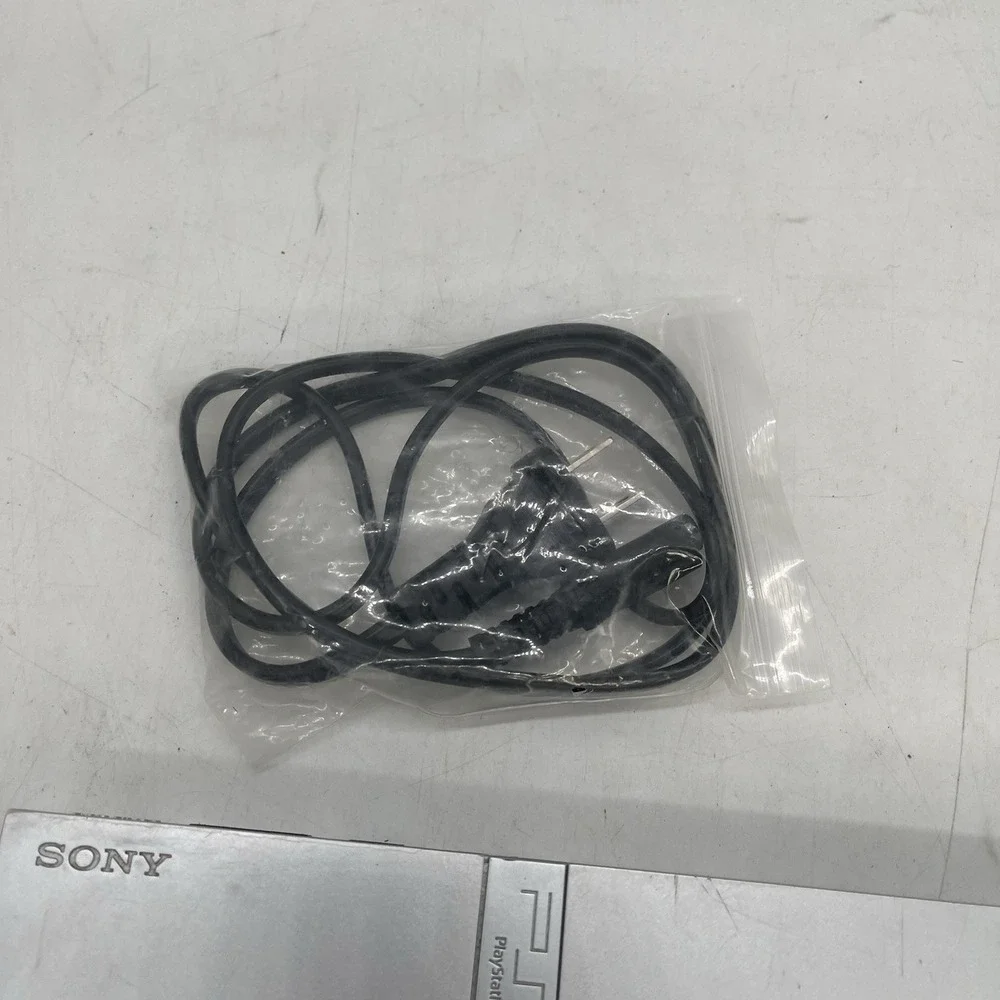 Sony PlayStation 2 PS2 Slim Silver Console SCPH-79001 Working Mem Card, Cords